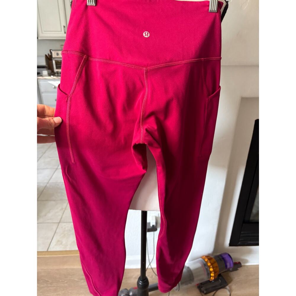 Lululemon Align High Rise Pant with Pockets 25" Pockets Berry Rumble Size 8 - Picture 8 of 8